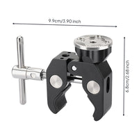 Locking Jaw Mount with T-Handle Adjustable Metal Camera Clamp Non-Slip for Content Creators