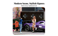 1:64 Scale Female Figure Dynamic Pose Heart Gesture Miniature Doll Model Car Display Figure Highly Detailed