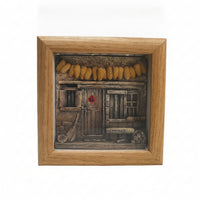 3D Embossed Village Light Farmhouse Night Light Touch Switch Rustic