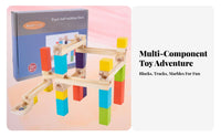 52 Pieces Hand-Eye Coordination Marble Track Building Blocks Educational Marble Track Building Toy Develops Fine Movement Skills