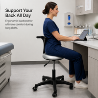 Medical Dental Doctor Assistant Stool with Adjustable Swivel Seat for Hospital Clinic