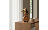 Ceramic Figurine Rustic Human Figure Sculpture Textured Abstract Statue for Tabletop, Entryway