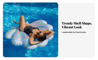 Backrest Support Inflatable Pool Lounger Fun Designs Inflatable Lounger Raft Giant Size for Adults, Women, Beach, Summer Vacation, Travel
