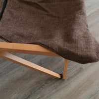 Foldable Solid Wood Butterfly Chair with Fabric Upholstery for Outdoor and Indoor Use