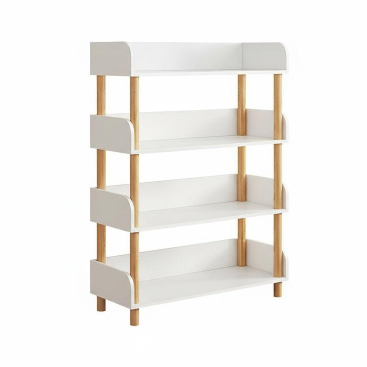 With casters Multi-Tier Rolling Book Cart Space-Saving Tiered Rolling Organizer Simple Design bookcase Easy to Assemble for Students, Office Workers, educators, Living Room, Bedroom, Classroom