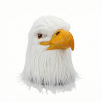 Feather-Textured Eagle Head Mask Lifelike Eagle Mask Eye-Catching Headpiece Easy to Wear for Adults, Costume Parties
