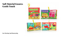 Materials Baby Cloth Book Washable Infant Crinkle Book Safe for Toddlers, Newborns, Tummy Time, Stroller, Car Seat