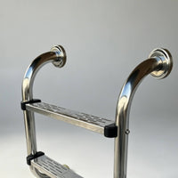 Pool Ladder with Anti-Slip Steps Rust-Resistant Pool Ladder with Non-Slip Steps Floor-Mounted