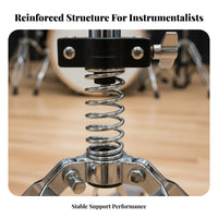 Height Adjustable Hi-Hat Stand Double Braced Legs Drum Cymbal Stand Non-Slip Rubber Feet for Students, Live Performance, Rehearsal, Practice