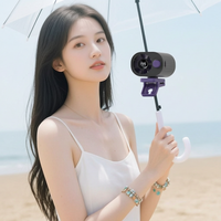 Portable Clip-On Desk Fan with 100 Speeds, Digital Display, and Semiconductor Cooling