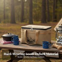 Camping Outdoor Organizer Multi-Functional Outdoor Kitchen Organizer Sturdy Material Foldable Organizer Box for Campers, Picnickers, Picnics, Travel