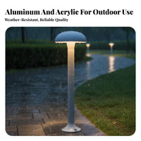 Easy Installation LED Toadstool Lamp All-Weather Resistant Modern Landscape Lamp Long-Lasting Aluminum Body for Courtyard, Lawn, Patio