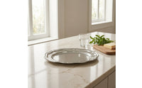 Serving Plate with Handle Stainless Steel Shell Dish Decorative for Parties