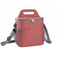 Zippered Insulated Lunch Bag Adjustable Strap Soft-Sided Lunch Bag Top Handle Thermal Meal Tote Easy to Clean for Picnic