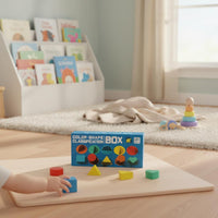 Fine Movement Skills Color Shape Sorting Box Hand Eye Coordination Coin Slot Shape Sorter Screen-Non-Digital Educational Sorting Toy for Toddlers, Babies, Preschool, Daycare
