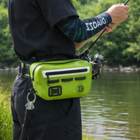 Polyurethane Waterproof Bag 3L Fishing Waist Bag Hip Bag Fishing Gear Storage Compatible with Lure Cases