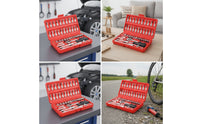 Ratchet Wrench Tool Kit Portable Socket Wrench Set with Case Compact Ratchet and Socket Set for Vehicle Owners, Garage, Home Repair