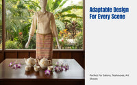 Xishuangbanna Dai Costume, Thai-Inspired Workwear, Elegant Tan Tea Dress, Artistic Photo Outfit