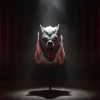 Wolf Mask with Faux Hair Full-Head Wolf Mask Realistic for Costume Parties