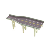 1:300 Scale Miniature Highway Segment Elevated Highway Bridge Model Painted for Architects, Dioramas
