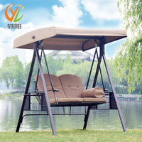 Outdoor Patio Garden Swing Chair Double Seater Iron Art Rocking Hammock for Balcony