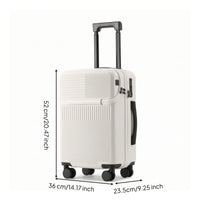 20 Inch Suitcase with Rotating Wheels Hard-Sided Suitcase with Front Pocket Secure Carry on Luggage for Passengers, Business Trips