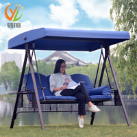 Outdoor Patio Garden Swing Chair Double Seater Iron Art Rocking Hammock for Balcony