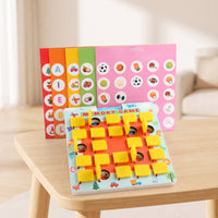 Memory Matching Board Screen Game Board with Flip-Hinged Tiles Exploratory-Style Game for Preschoolers, Kids, Playroom, Homeschool, Classroom