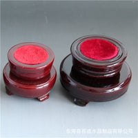Rotating Crystal Ball Display Stand Wooden Base for Ornaments and Crafts