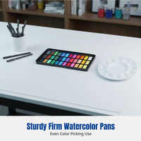 Compact Watercolor Paint Set, Metal Case, Portable Art Supplies, Gift for Art Lovers
