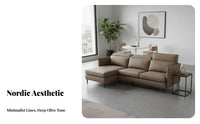 L-Shaped Sectional Nordic design Sofa configurable Design Couch for Apartment Dwellers, Homeowners, Small Apartments, Lounge Area