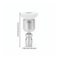 360 Degree Rotation Swivel Spray Nozzle Stainless Steel 304 Universal Joint Spray Nozzle for Car Washing, Driveway Cleaning