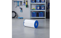 Cylindrical Pleated Pool Filter Blue Plastic End Caps Swimming Pool Filter Hollow Center Water Care White