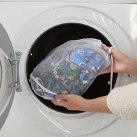 Thickened Mesh Laundry Bag with Drawstring for Delicates