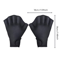 Webbed Swim Gloves Adjustable Wrist Strap Water Resistance Gloves Ergonomic Design for Swimmers, Beginners