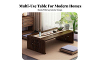 Space-Saving Foldable Floor Table Versatile Tatami Coffee Table No Installation Required Bay Window Short Desk Stable Structure for Students, Children, Homeowners, Small Areas, Living Room, Bedroom, Balcony