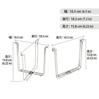 Stainless Steel Trash Bag Holder, Foldable, Food Waste Stand, 18-22cm Opening, For Sink, Tabletop Dual Use