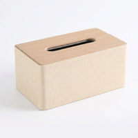 Storage Box and Tissue Box Holder for Home Office, Multi-purpose PU Leather Set with Pen Holder, Wood Grain Storage Tray, Makeup Organizer Set