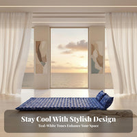 No Electricity Needed Summer Cooling Water Bed Topper Leak Proof Water-Filled Cooling Mattress Pad Strong Weight-Bearing Capacity Chilled Mattress Topper Energy Saving for Hot Sleepers, Students, Dorm Room