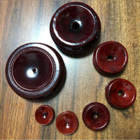 Rotating Crystal Ball Display Stand Wooden Base for Ornaments and Crafts