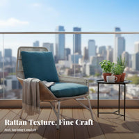 All-Weather 4-Piece Woven Lounge Seating long-lasting Frame Outdoor Furniture Thick paddings Garden Furnishing Easy Maintenance for Families, Homeowners, Adults, Balcony, Sunroom, rearyard, waterside