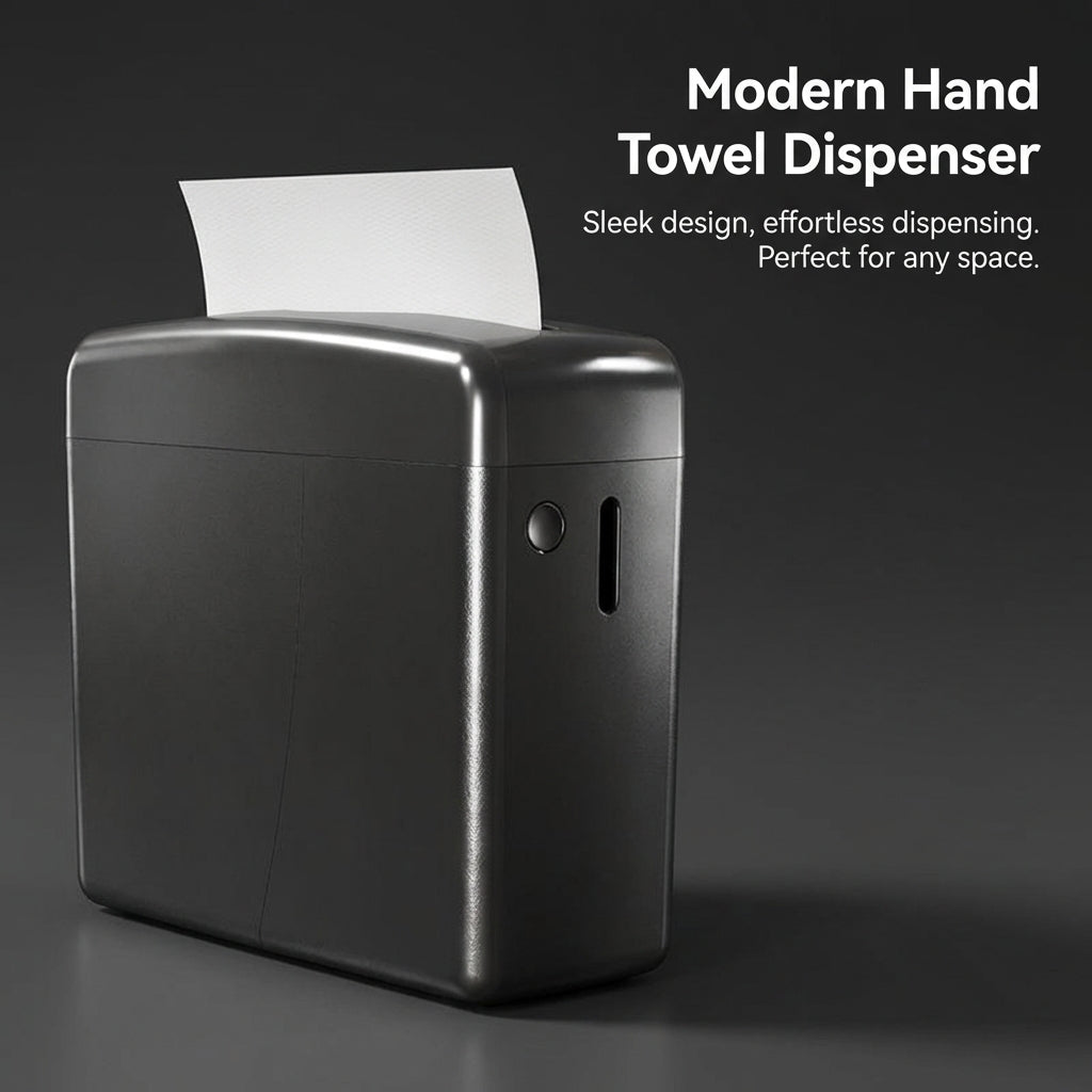 Dining Table Paper Dispenser for Folded Hand Towels, Freestanding Tissue for Bathroom and Kitchen, Top-Opening Lid