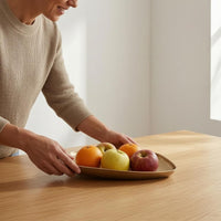 Aluminum Tray Irregular Shape Decorative Serving Tray Shallow rims Metal Dessert Platter