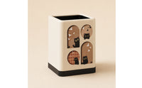 Cream-Colored Trash Can with Lid Square Trash Bin with Lid Elegant Wastebasket Matte for Bedroom