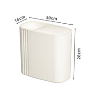 Slim Press Top Trash Can Open Storage Area Household Container