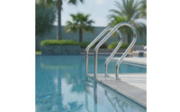 In-Ground Pool Ladder Embedded Stainless Steel Pool Ladder Anti-Slip for Backyard Pools
