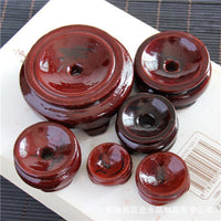 Rotating Crystal Ball Display Stand Wooden Base for Ornaments and Crafts