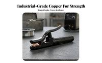 Insulated Handle Electric Soldering Clamp Anti-Slip Grip Stick Soldering Stinger Heat-Dissipating Copper Electrode Clamp High Current