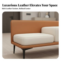 High-Rebound Cushion Split-Level Settee with Backboard Easy to Clean Entryway Stool Scratch Resistant Upholstered Bench Waterproof for Homeowners, Families, Children, Bedroom, Hallway, Cloakroom