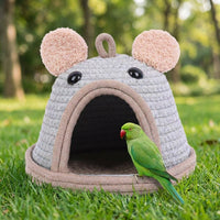 Songbird Nest and Handmade Bird Nest for Parakeets, 15cm Warm Bird Bed with Mount, Cotton Rope for Cockatiels and Small Parrots